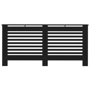Mască de calorifer, negru, 172 x 19 x 81 cm, MDF - Img 3