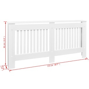 Mască pentru calorifer, MDF, 172 cm, alb - Img 4