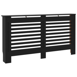Mască pentru calorifer, negru, 152 x 19 x 81 cm, MDF - Img 2
