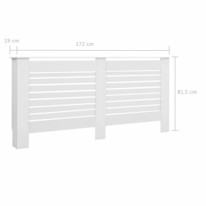 Măști de calorifer, 2 buc., alb, 172 x 19 x 81,5 cm, MDF - Img 7