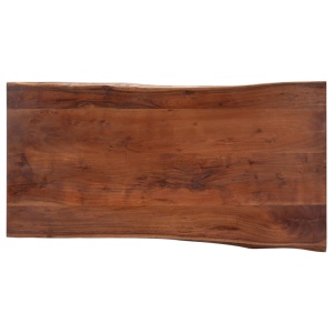 Măsuță cafea, muchii naturale, 115x60x40 cm, lemn masiv acacia - Img 8