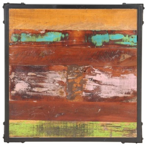 Măsuță de cafea, 60 x 60 x 35 cm, lemn masiv reciclat - Img 4