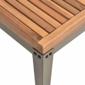 Măsuță de cafea de grădină, 110x55x36 cm, lemn masiv acacia - Img 4