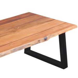 Măsuță de cafea din lemn solid de acacia, 110 x 60 x 40 cm - Img 5