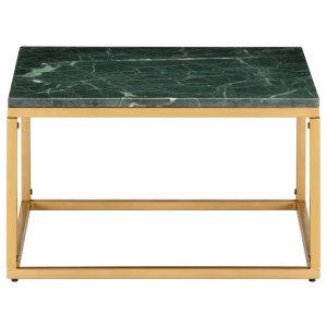 Măsuță de cafea verde 60x60x35cm piatră naturală aspect marmură - Img 3