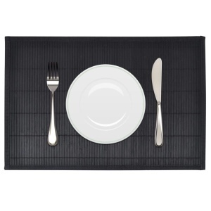 Naproane de bambus 30 x 45 cm, negru, 6 buc.