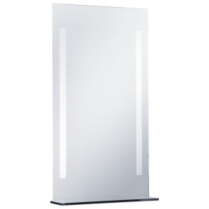Oglindă cu LED de perete pentru baie cu raft, 60 x 100 cm - Img 4