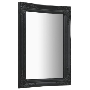Oglindă de perete in stil baroc, negru, 50 x 80 cm - Img 3