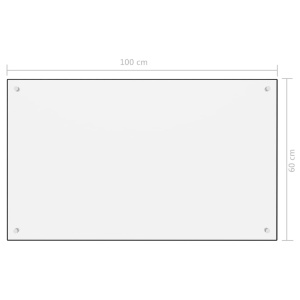 Panou antistropi bucătărie, alb, 100x60 cm, sticlă securizată - Img 9