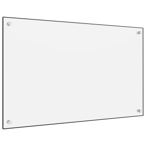 Panou antistropi bucătărie, alb, 80x50 cm, sticlă securizată - Img 2
