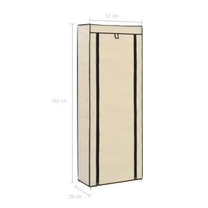 Pantofar cu husă, crem, 57 x 29 x 162 cm, material textil - Img 9