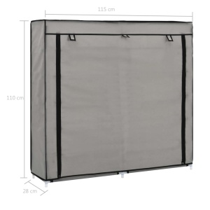 Pantofar cu husă, gri, 115x28x110 cm, material textil - Img 7