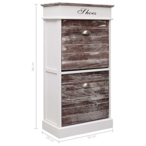 Pantofar, maro, 50 x 28 x 98 cm, lemn de paulownia - Img 7