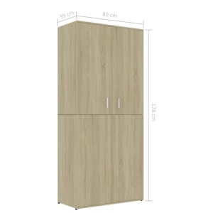 Pantofar, stejar Sonoma, 80 x 39 x 178 cm, PAL - Img 7