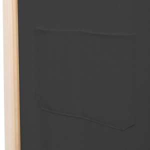 Paravan de cameră cu 4 panouri, gri, 160x170x4 cm, textil - Img 6