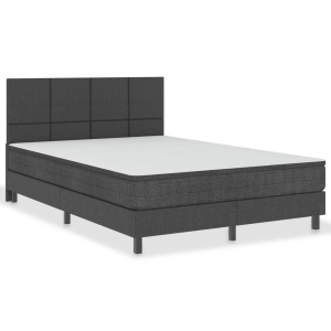 Pat continental, gri inchis, 140x200 cm, material textil