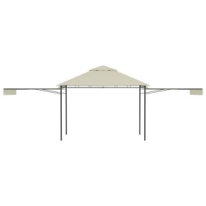 Pavilion cu acoperiș dublu extins, 3x3x2,75 m, crem, 180 g/m² - Img 8