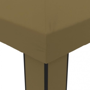 Pavilion cu acoperiș dublu, gri taupe, 3 x 3 x 2,7 m, 180 g/ - Img 3
