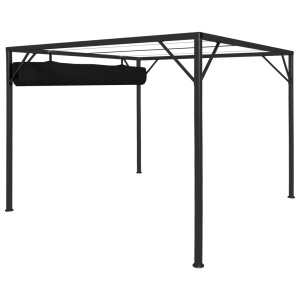 Pavilion de grădină cu acoperiș retractabil, antracit, 3 x 3 m - Img 8