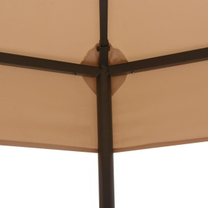 Pavilion marchiză de grădină, cort, hexagonal, 323x265 cm, bej - Img 3