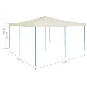 Pavilion pliabil, crem, 5 x 5 m - Img 6