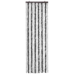 Perdea pentru insecte, gri și alb, 56x185 cm, Chenille - Img 3