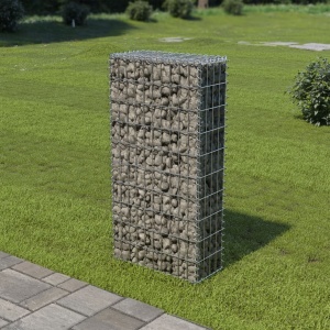 Perete gabion cu capace, 50 x 20 x 100 cm, oțel galvanizat