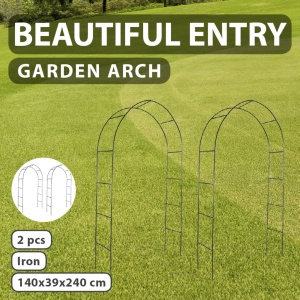 Pergolă arcuită pentru grădină, 2 buc - Img 5