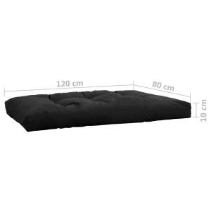 Pernă de scaun de grădină, negru, 120x80x10 cm, material textil - Img 5
