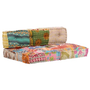 Pernă fotoliu puf, model petice, material textil - Img 6