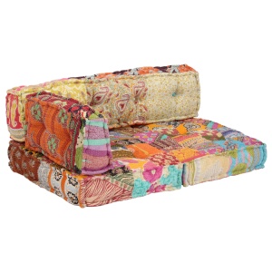 Pernă fotoliu puf, model petice, material textil - Img 11