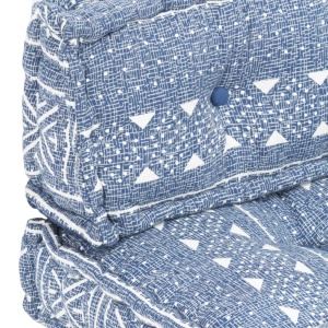 Pernă pentru canapea din paleți, indigo, textil, petice - Img 8