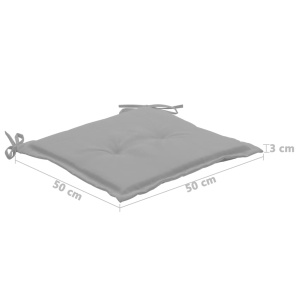 Perne pentru scaun de grădină, 2 buc., gri, 50 x 50 x 3 cm - Img 6