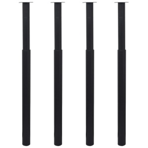 Picioare de masă telescopice, 4 buc., negru, 710 mm-1100 mm