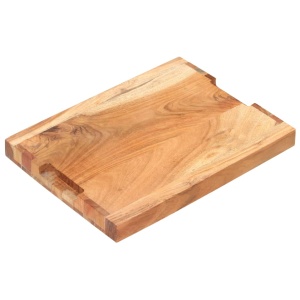 Placă de tocat, 40x30x4 cm, lemn masiv de acacia - Img 11