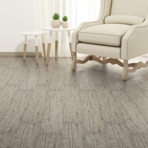 Plăci pardoseală autoadezive stejar decolorat 5,02 m², 2 mm PVC - Img 2