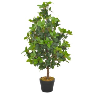 Plantă artificială dafin cu ghiveci, verde, 90 cm