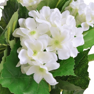 Plantă artificială Hydrangea cu ghiveci, 60 cm, alb - Img 2