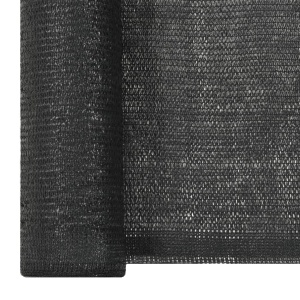 Plasă protecție vizuală, negru, 1 x 10 m, HDPE - Img 2
