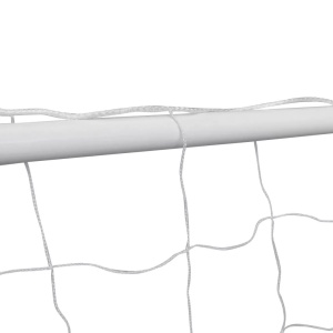 Poartă de fotbal cu plasă alb 182x61x122 cm oțel - Img 3