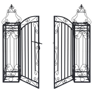 Poartă de grădină ornamentală, 122 x 20,5 x 100 cm, fier forjat - Img 3