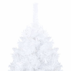 Pom de Crăciun artificial cu ramuri groase, alb, 210 cm, PVC - Img 3