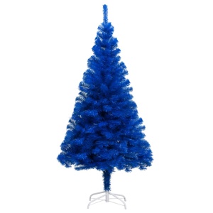 Pom de Crăciun artificial cu suport, albastru, 150 cm, PVC