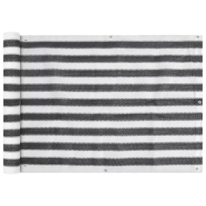 Prelată pentru balcon din HDPE, 75 x 600 cm, antracit și alb - Img 1