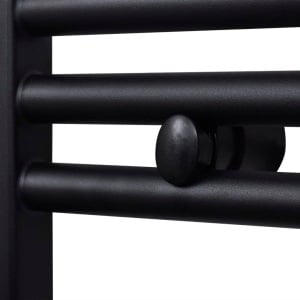 Radiator port-prosop incălzire baie, curbat, 480 x 480 mm, negru - Img 4