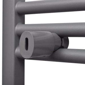Radiator port-prosop incălzire centrală baie, curbat, 480x480 mm, gri - Img 6