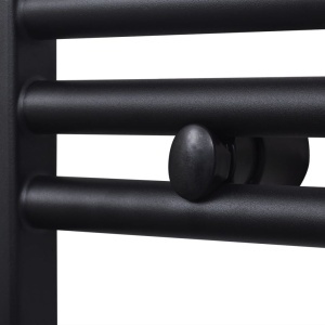 Radiator port-prosop incălzire centrală baie, drept, 480x480 mm, negru - Img 8