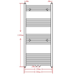 Radiator port-prosop incălzire centrală, curbat, 500 x 1160 mm, gri - Img 9