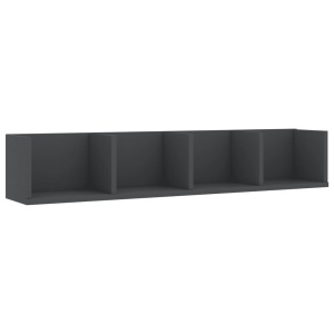 Raft de perete CD-uri, gri, 100 x 18 x 18 cm, PAL - Img 2