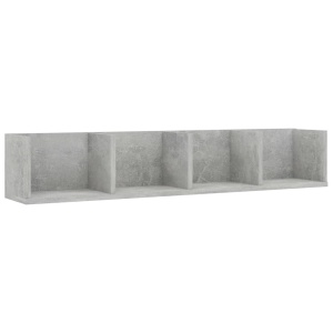Raft de perete CD-uri, gri beton, 100 x 18 x 18 cm, PAL - Img 2